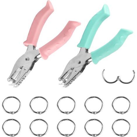 Set mit 2 Lochern, 6 mm, Metall, Ringe, Scrapbooking, Karten (1/5)