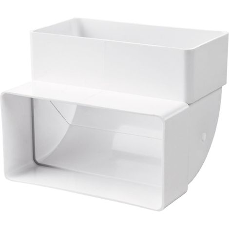 Curvo angolare a 90 gradi, condotto di ventilazione verticale, 110 x 55 mm, attacco per tubo rettangolare a 90°, sistema di ventilazione, sistema di riscaldamento, climatizzazione ambiente, colore (1/5)