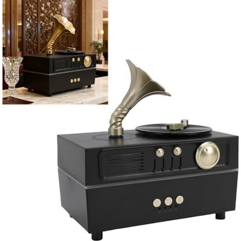 Humidificateur USB rotatif avec télécommande et plateau tournant pour diffuseur d'huiles essentielles, lumières et couleurs, appareil d'aromathérapie, style vintage, pour chambre, salon ou bureau. (1/5)