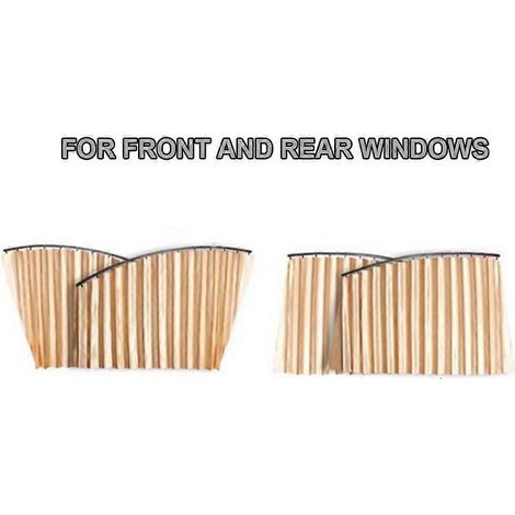Pare-soleil universel magnétique pour vitres latérales de voiture, rideau rétractable, protection solaire et isolation thermique, lot de 4 pièces, couleur or (1/5)