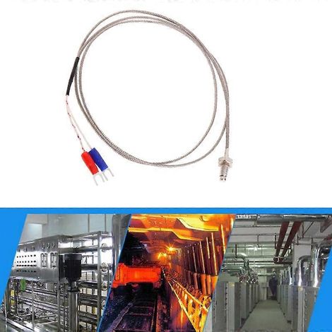 Thermocouple de type K M6 avec sonde à vis, câble de capteur de température industriel de 1 m (1/5)