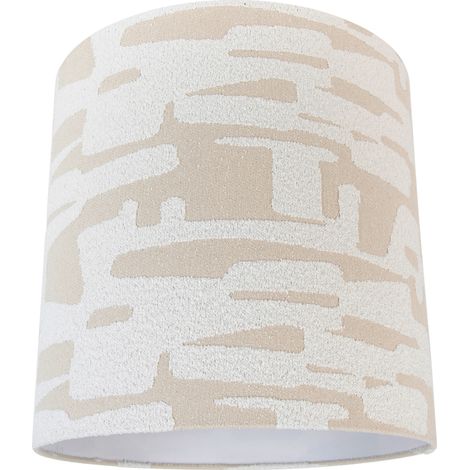 QAZQA Fabric Lampshade White with Beige Striped 40/40/40