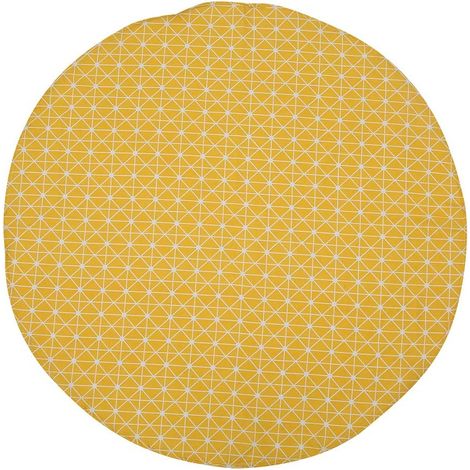 1 Nappe ronde, Coton et lin, Infroissable, Diamètre 120 cm, Gris, Décoration table cuisine (1/5)