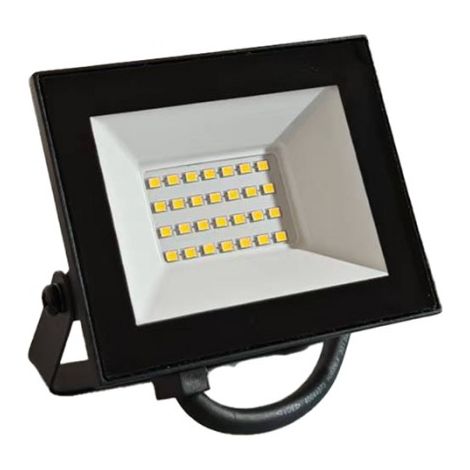 Projecteur LED 20W 4000K 1800lm noir IP65 Ecolight