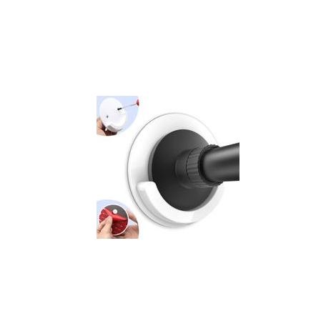 Lot von 2 Halterungen zur Fixierung für Duschdreieck – 10,2 cm Durchmesser – Acryl 3M – Halterung nur 9 kg (1/5)