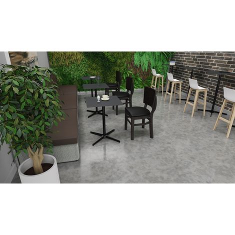 Chaise de brasserie hêtre et simili Brocelia (lot de 2) (1/5)