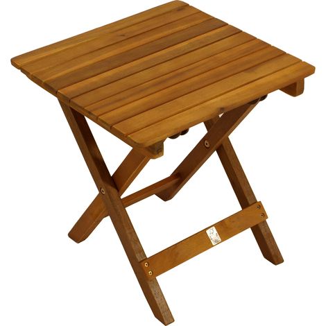 Klapp - Beistelltisch MARA 38x38cm, Akazie geölt (1/3)
