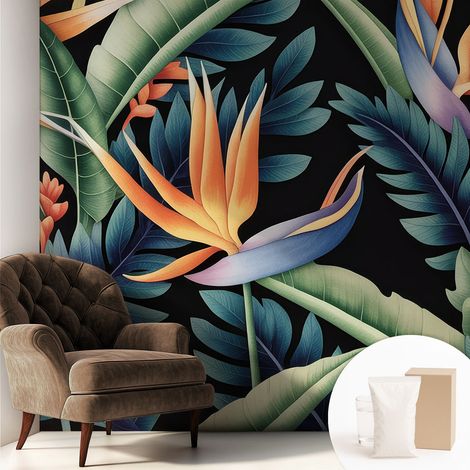 Fototapete Tapete Vliestapete mit Kleber - trendige Wanddeko - Schlafzimmer - Wohnzimmer Paradiesisches Motiv 250x250 cm (1/5)