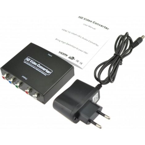 Convertidor señal Video HDMI a Vídeo Componente (YPbPr) + señal audio estereo (1/5)