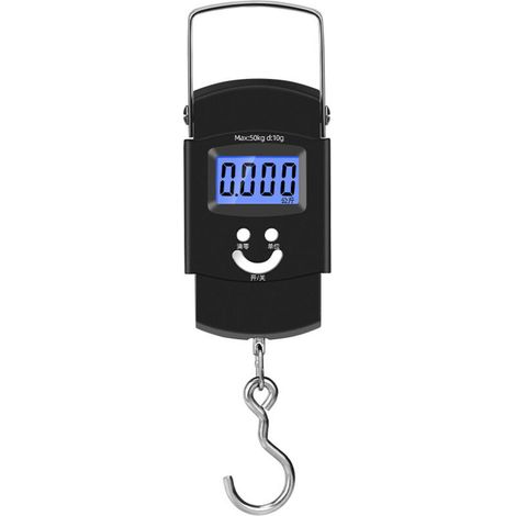 SABIR Pêche électronique Balance,Pêche échelle 50kg/110lbs, Digital Pêche Postal Crochet de Suspension Balance avec Mètre Ruban avec écran LCD Rétroéclairé, 2 Piles AAA Incluses (1/5)
