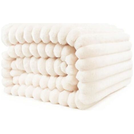 Couverture douillette 150 x 100 cm – Couverture chaude et moelleuse pour maman, femmes et petites amies (beige, 150 x 100 cm) (1/5)
