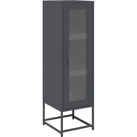 Buffet,Bahut,Meuble de Rangement haut anthracite 36x39x123 cm acier laminé à froid CFW29333 (1/5)
