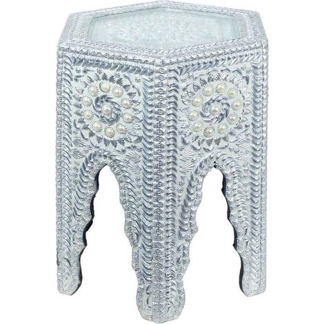 Table d'appoint à perles (1/2)