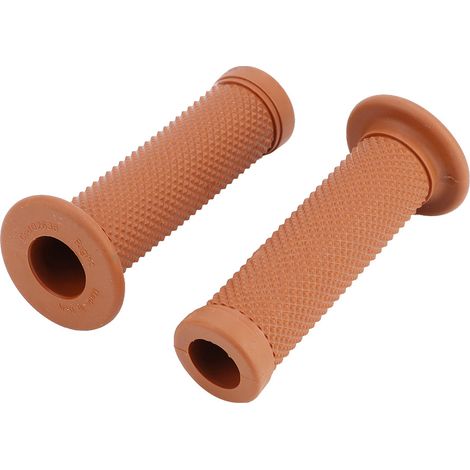 Poignées de guidon moto vintage universelles 22mm, 2 pièces, embouts décoratifs étoile, marron jaune, extrémités de guidon (1/3)