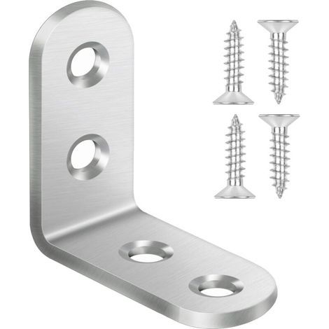 BUNTHAUS 20 Stück Edelstahl-Befestigungswinkel 40x40x16mm, 90-Grad-Winkel aus Stahl, Regalwinkel, Eckwinkel, zur Befestigung und Reparatur von Möbeln, Verstärkung von Verbindungen