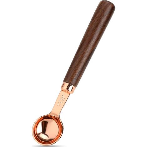 Cuillère à café pour café moulu 1 cuillère à café 1/3 cuillère à soupe 5 ml Cuillère à café en bois à long manche Cuillère à café 16,5 cm Cuillère à mesurer