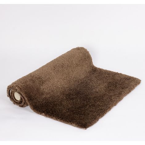 BATHBAZAAR - Tapis de bain DOLCE marron chocolat - Polyamide épais antidérapant (1/4)