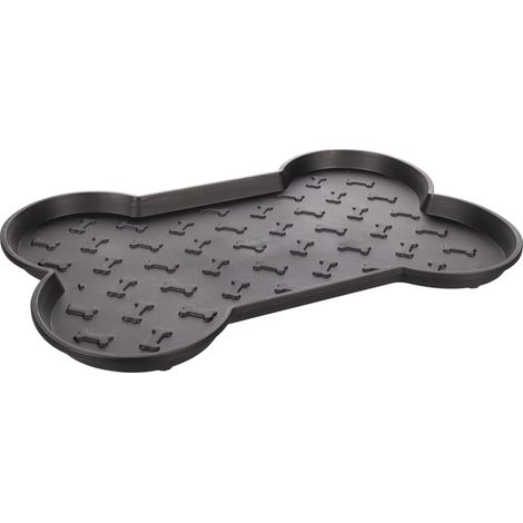 Tapis Gamelle Chien Preto - Tapis d’Alimentation pour Chat et Chien - Imperméable et Antidérapant - Tapis de Nourriture pour Animaux 47cm x 33cm x 2,5cm (1/2)