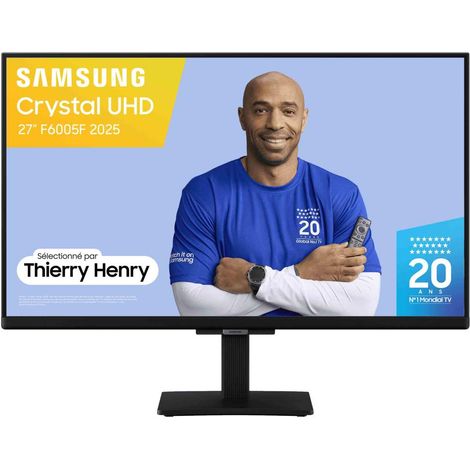 Samsung – Téléviseur LED 27 pouces Full HD 1920x1080 – HDR10+ – Micro Dimming Pro – OTS Lite – Smart TV Tizen avec 2 ports HDMI - TU27F6005FKXXC