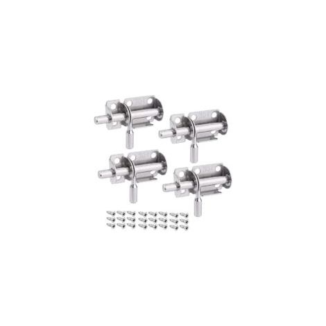 4er-Set Schiebetürschlösser, Innentürschlösser für Gartentüren, Schiebetürriegel aus Edelstahl, Holztürschlösser, Schiebetürschlösser für Badezimmer und Schlafzimmer – Crezuo