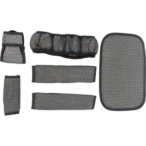 Volant Voiture Set Housse Strass Anti-Décoloration Protection Volant Auto 38cm/15.0in Coloré Accessoire Conducteur (1/5)