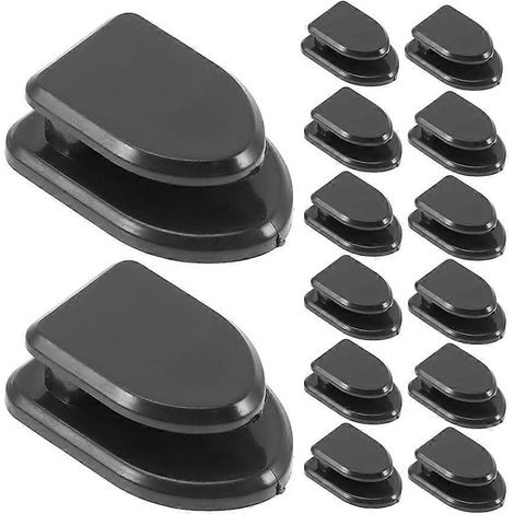 Lot de 30 crochets adhésifs pour voiture, crochets pour clés de voiture, accessoires auto-3.00X2.00X1.00CM-Black (1/4)