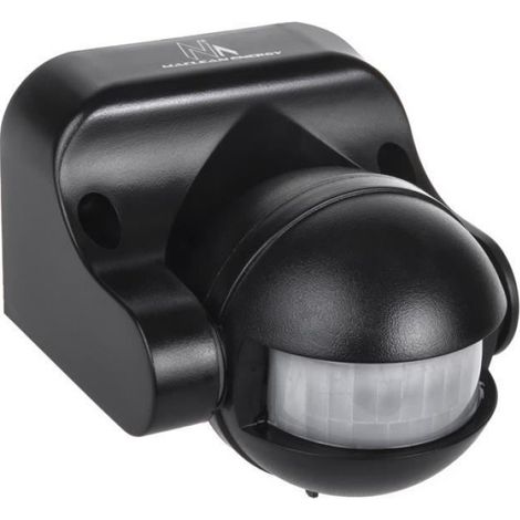 Maclean MCE358 B schwarzer IP44 Infrarot-PIR-Bewegungsmelder, 12 m Reichweite, max. Belastung 800–1200 W (1/4)