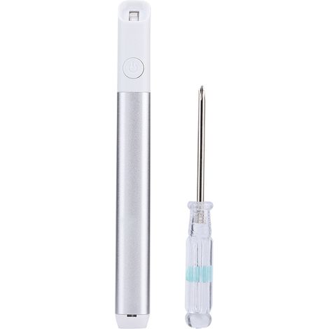Stylo anti-acné électrique à lumière LED rouge et bleue, appareil de réparation des marques d'acné, soin du visage, gris argenté (1/5)