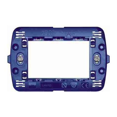 BTILN4703 Supporto 3 moduli per placche quadre Livinglight e Living International - fissaggio con viti