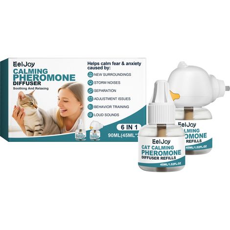 Diffuseur pour chat - Aide les chats à gérer leur stress quotidien et à créer un environnement confortable et convivial - 90 ml (1/5)