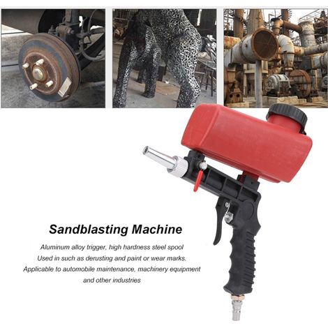 Beyamis Pistolet de sablage pneumatique compact et portatif, outil de sablage 90 PSI (1/5)