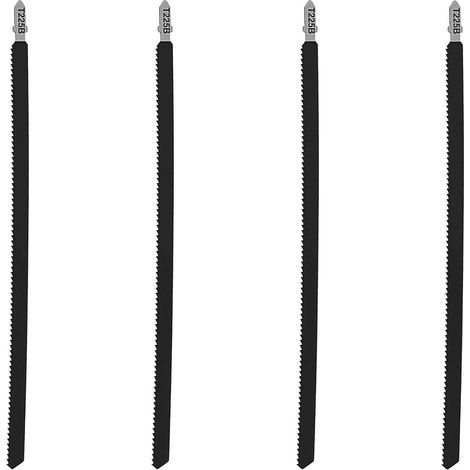 4 Pcs Lame Scie Sauteuse 250mm T225B Extra Longue, Lames de Scie Sauteuse Emmanchement en T en Acier à Haute Teneur en Carbone pour Coupe de Bois, Plastique et Métal (1/5)