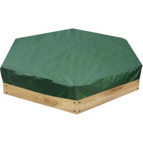 Housse de protection hexagonale pour bac à sable avec cordon de serrage, étanche à la poussière, pour bac à sable, piscine pour jardin extérieur(18015020cm) (1/4)