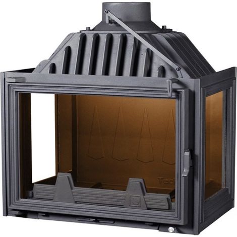Insert cheminée Eloie - noir 15kW vitre à gauche et à droite (1/2)