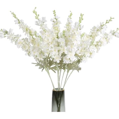 Flores artificiales, ramo de 2 piezas, perfecto para bodas y decoración del hogar, blanco, 85 cm - 2 piezas - b (1/2)
