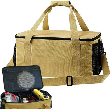 Sac de Rangement pour Camping Organisateur De Rangement Pour Ustensiles De Cuisine Sac À Outils Avec Sangle D'Épaule Et Poignée,Pour Déménagement Pêche Randonnée Nuitée Plein Air Pique-nique Voyag (1/5)
