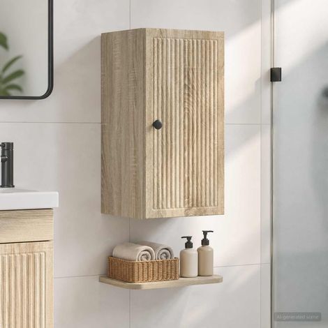 vidaXL Armario de pared para baño EDE Roble Sonoma 30 x 31 x 59 cm (1/5)