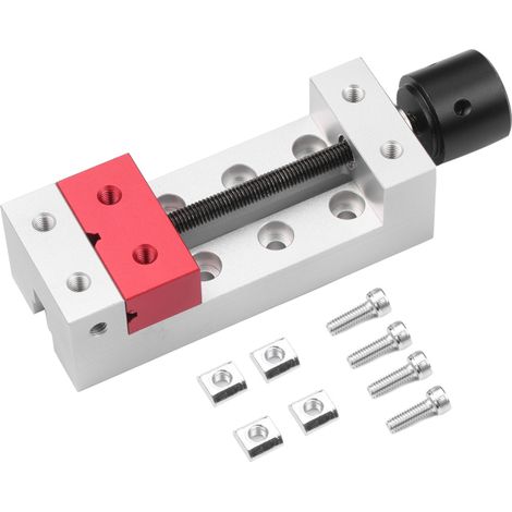 Tornillo de banco en miniatura de 5 cm (2 pulgadas) con abrazadera plana en forma de C para máquinas de grabado y tallado de nogal, reparación de joyas y relojes. (1/5)