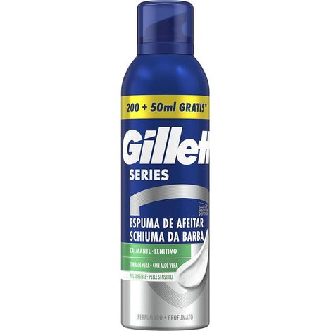 GILLETTE SERIES SCHIUMA DA BARBA LENITIVA CON ALOE PER PELLI SENSIBILI PROTEZIONE COMPLETA CONTRO LE IRRITAZIONI 250 ML (1/5)