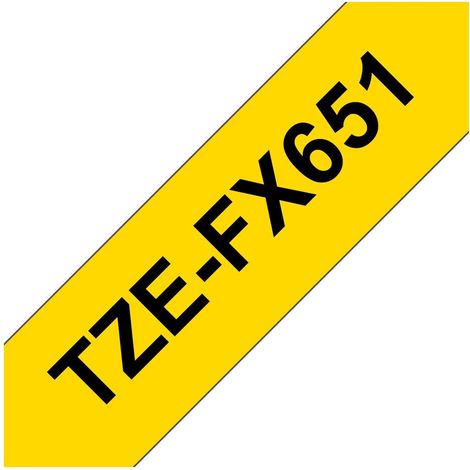 Brother TZE-FX651 cinta para impresora de etiquetas Negro sobre amarillo TZ (1/3)