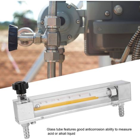 LZB-10 Compteur de débit à rotor en verre anti-corrosion pour eau liquide acide et basique 10-100 L/h (1/5)