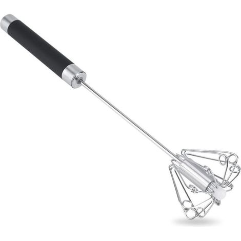 Rotating Egg Beater - Durable, rust-resistant stainless steel rotating manual egg beater (1/4)