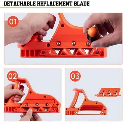 Jeu D Outils De Coupe Pour Cloisons Sèches - Raboteuse À Trois Faces - Pour Plaques De Plâtre Et Panneaux Bois - 10 Lames Incluses (1/4)