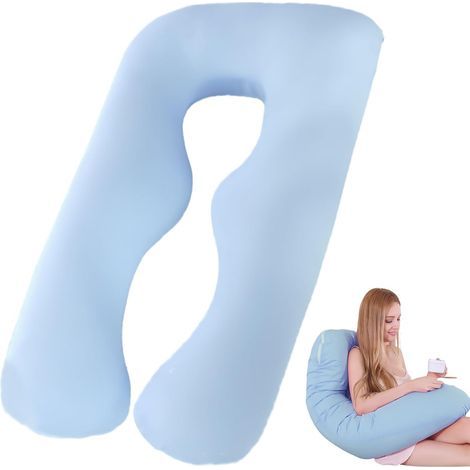 Bezug für ein Seitenlagekissen: U-förmiger, abnehmbarer Baumwollkissenbezug, Ersatzbezug für Stillkissen für Erwachsene, maschinenwaschbar, 140 x 80 cm (1/5)