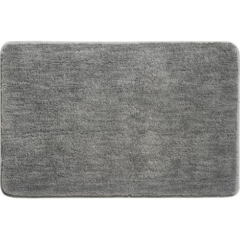 Rutschfeste, saugfähige und ultraweiche Badezimmermatte aus verdickter Mikrofaser, flauschige Duschmatte, grau, 50 x 80 cm (1/5)
