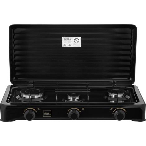 Piastra da cucina a gas portatile Stella STKGC-03 nera
