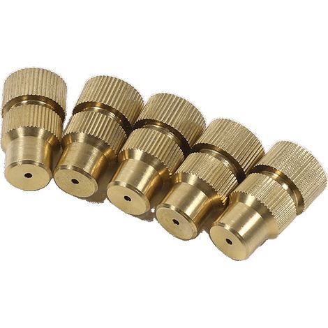 Irrigatore da giardino regolabile in ottone, irrigatore a nebulizzazione, ugello ad alta pressione regolabile, raffreddamento e rimozione della polvere, irrigatore da giardino (5 pezzi) (1/5)