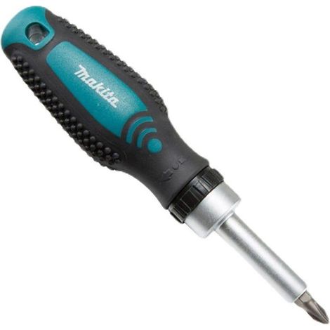 Tournevis Cliquet Makita Magnétique Croix Plat, Poignée Bidirectionnelle Domestique (1/4)