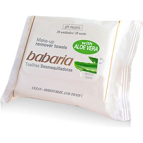 PACK 25 TOALLITAS DESMAQUIL BABARIA ALOE VERA