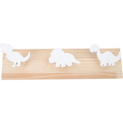 Crochet mural dinosaure en bois pour chambre d'enfant, décoration de porte pour chambre de garçon ou salle de jeux